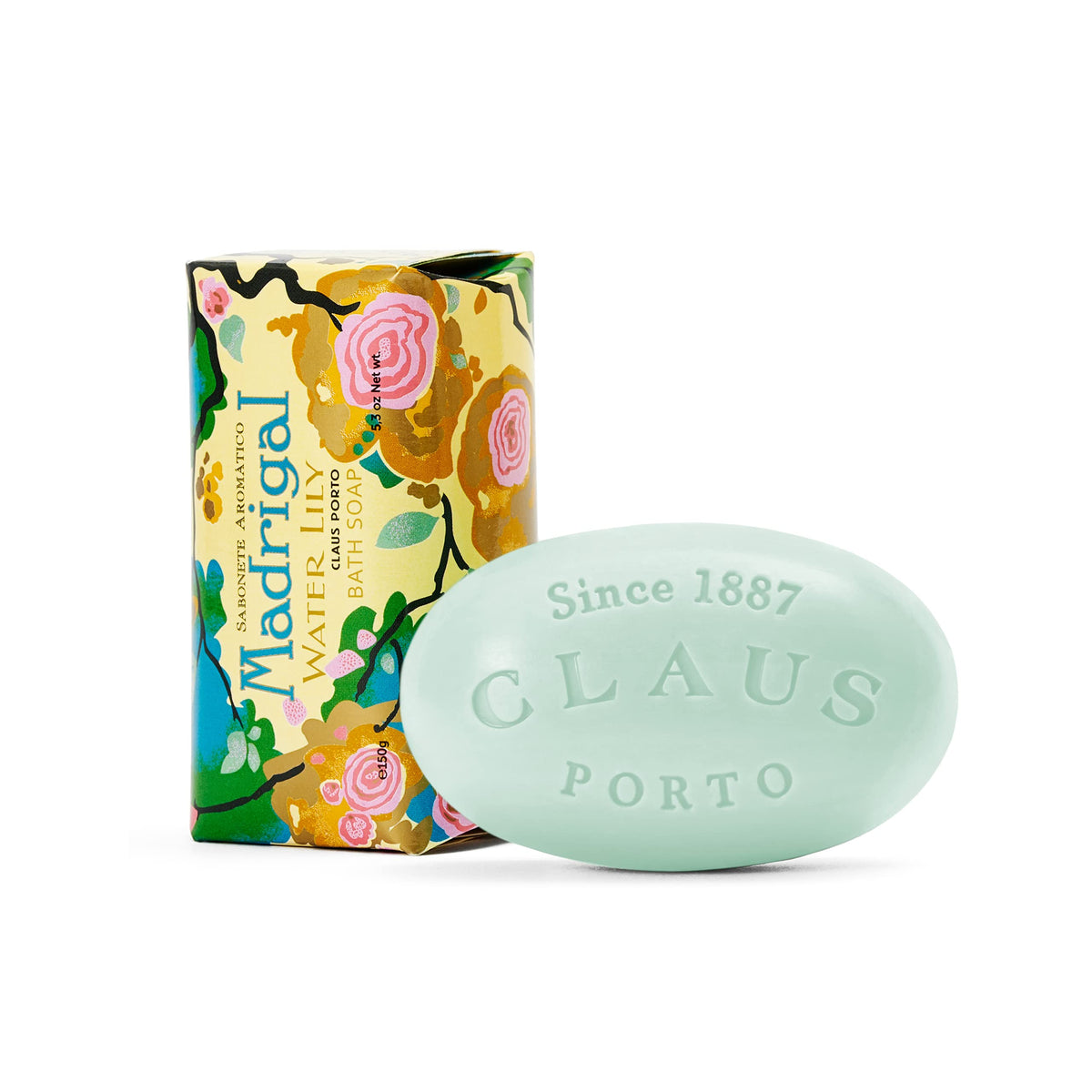 Claus Porto Madrigal Water Lily Soap, 5.3 Ounce - Luxurious Fragrance & Quality