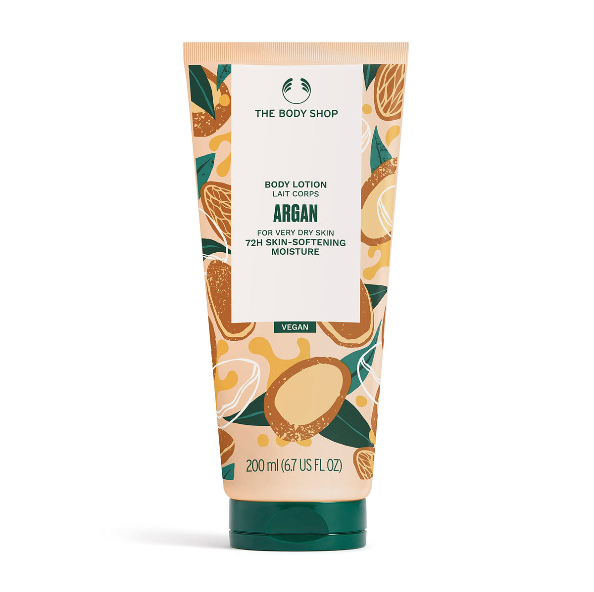 The Body Shop Argan Body Lotion For Very Dry Skin, Vegan, 200Ml - Hydrating Moisturizer