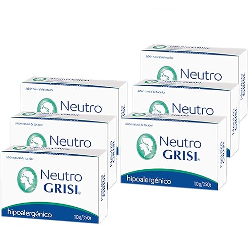 Grisi Hypoallergenic Neutral Soap 6Pk - 3.5Oz Jabon Neutro For Sensitive Skin