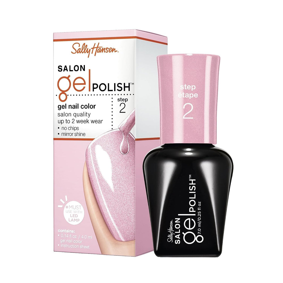 Sally Hansen Salon Pro Gel Nail Polish, Rosey Cheeks, 0.24 Fl Oz - Long-Lasting Color