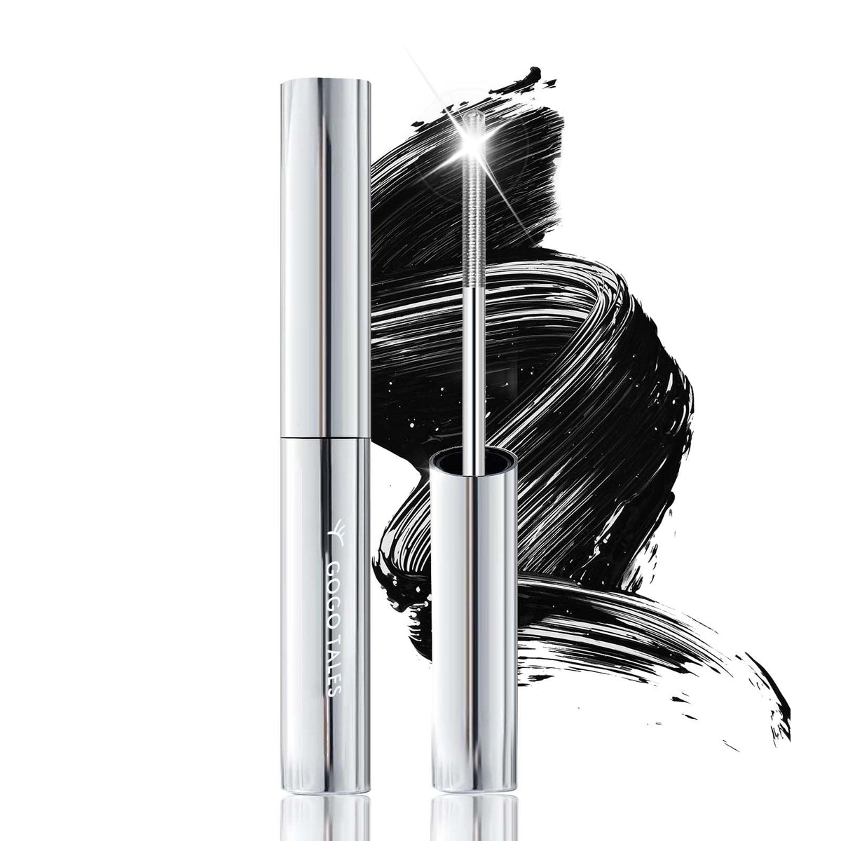 Okerker Black Waterproof Mascara Wand - Slim Volume, Smudge-Proof, Long Lasting, 0.3 Fl Oz