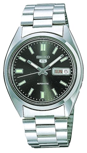 Seiko 5 Automatic Mens Watch Snxs79, Black Dial, Silver Stainless Steel Bracelet