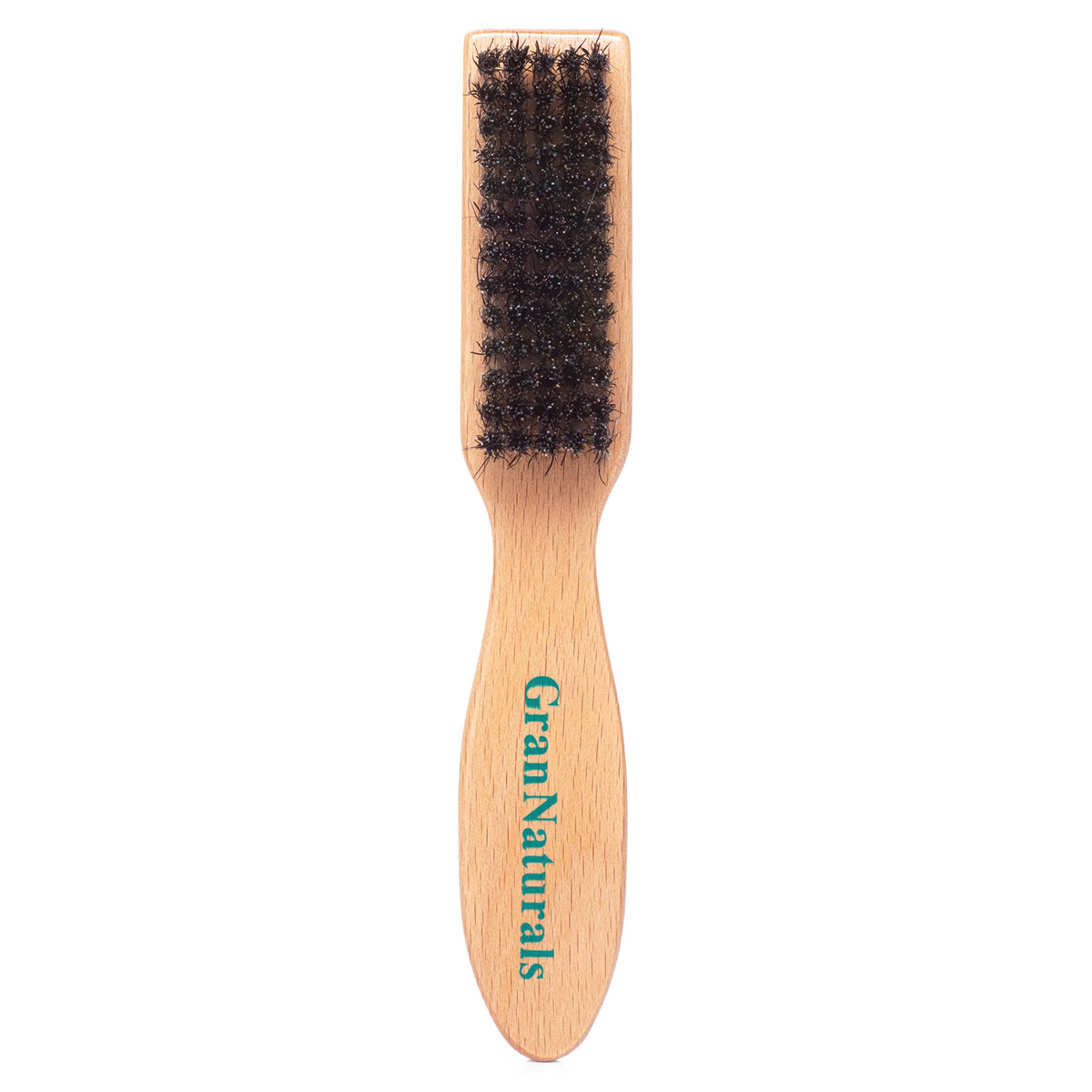 GranNaturals Boar Bristle Barber Brush for Fades, Clipper Cleaning & Climbing - Black