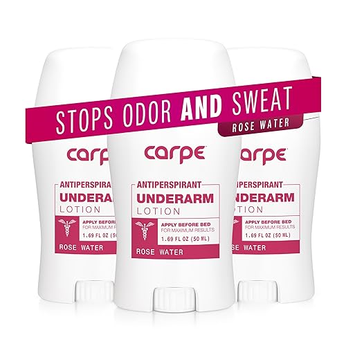 Carpe Clinical Strength Antiperspirant & Deodorant, Rose Water Scent, Pack Of 3, Hyperhidrosis