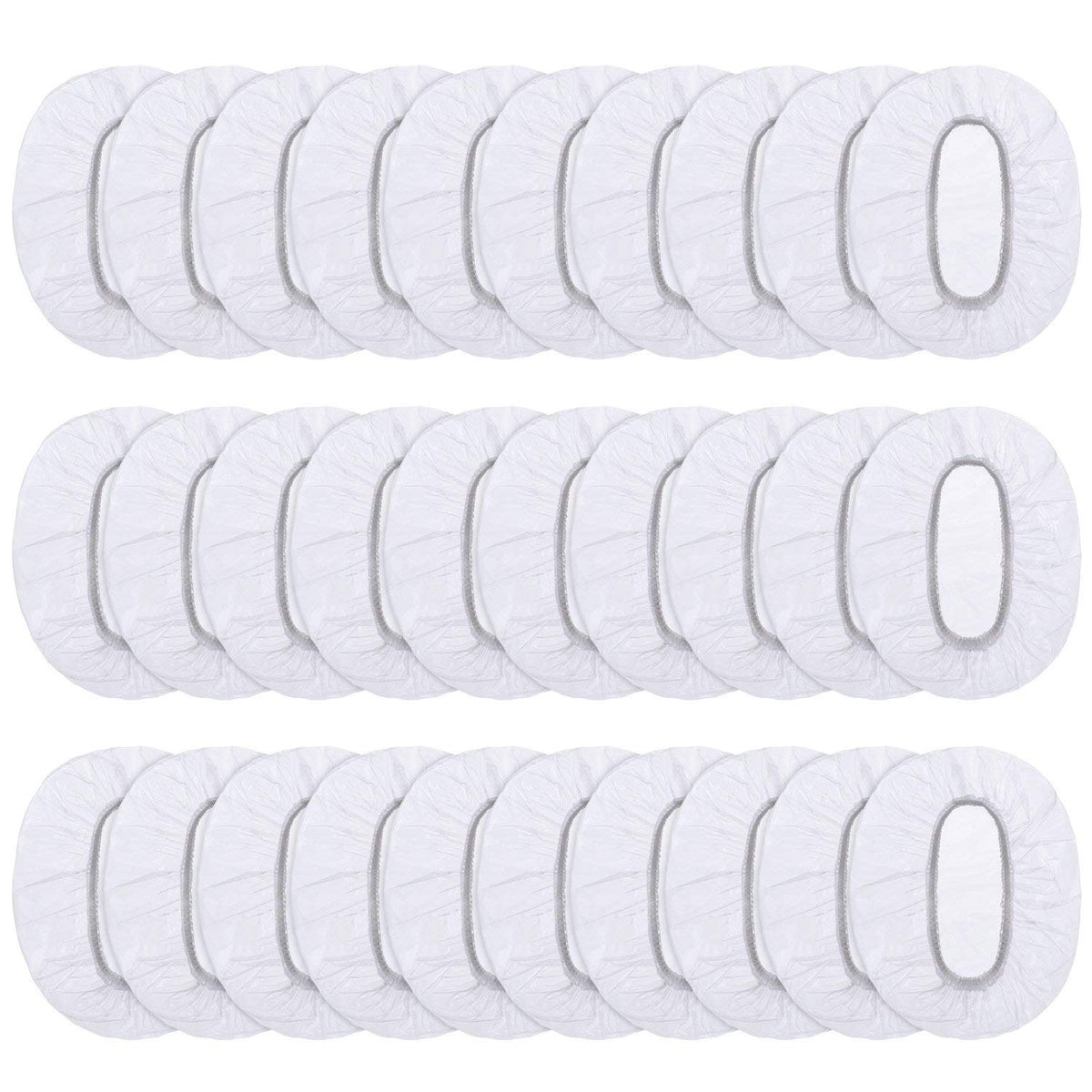 Outus 100 Pack Clear Disposable Ear Protectors - Waterproof Covers For Hair Dye & Shower