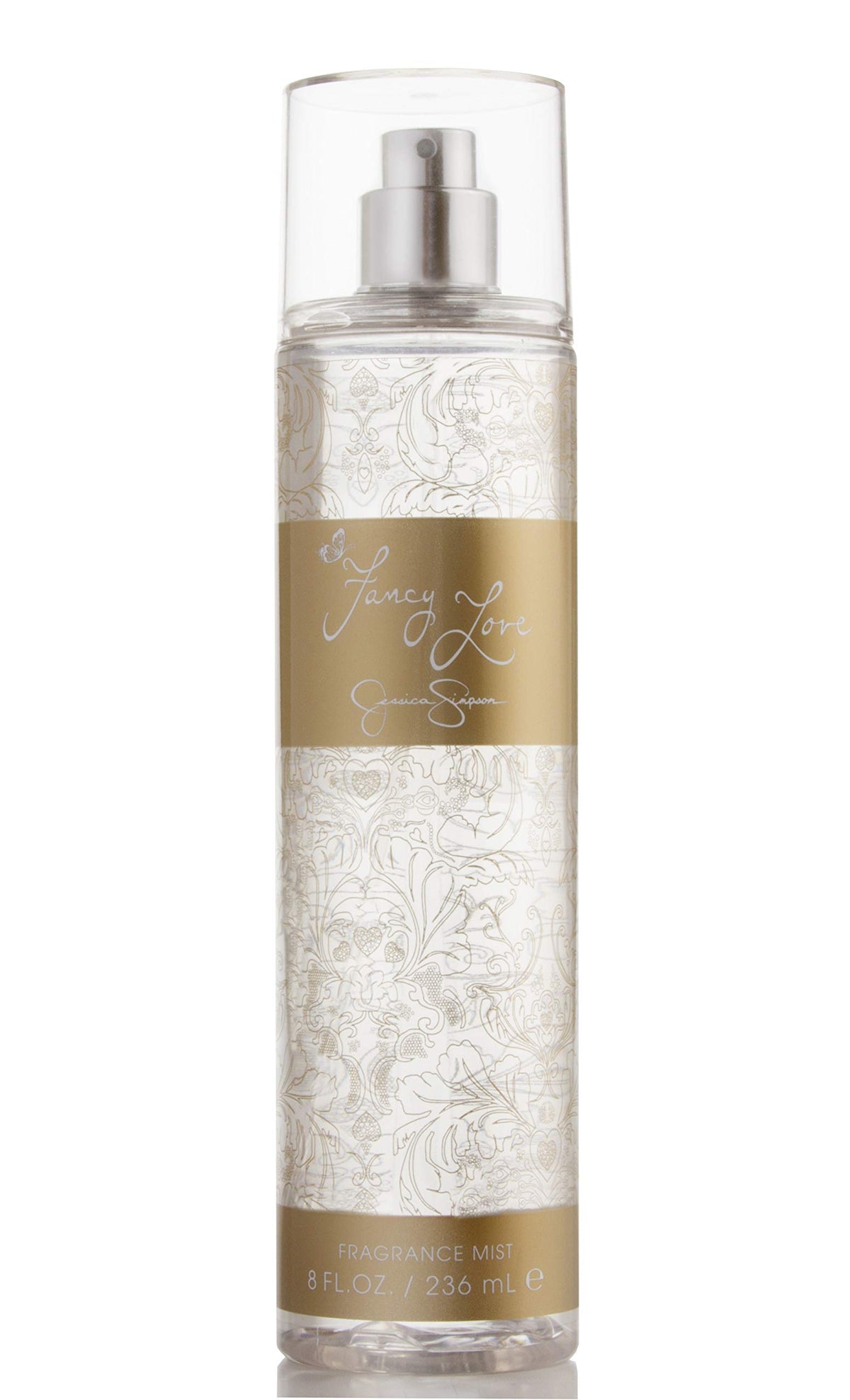 Jessica Simpson Fancy Love Body Spray For Women, 8 Fl Oz, White And Pink