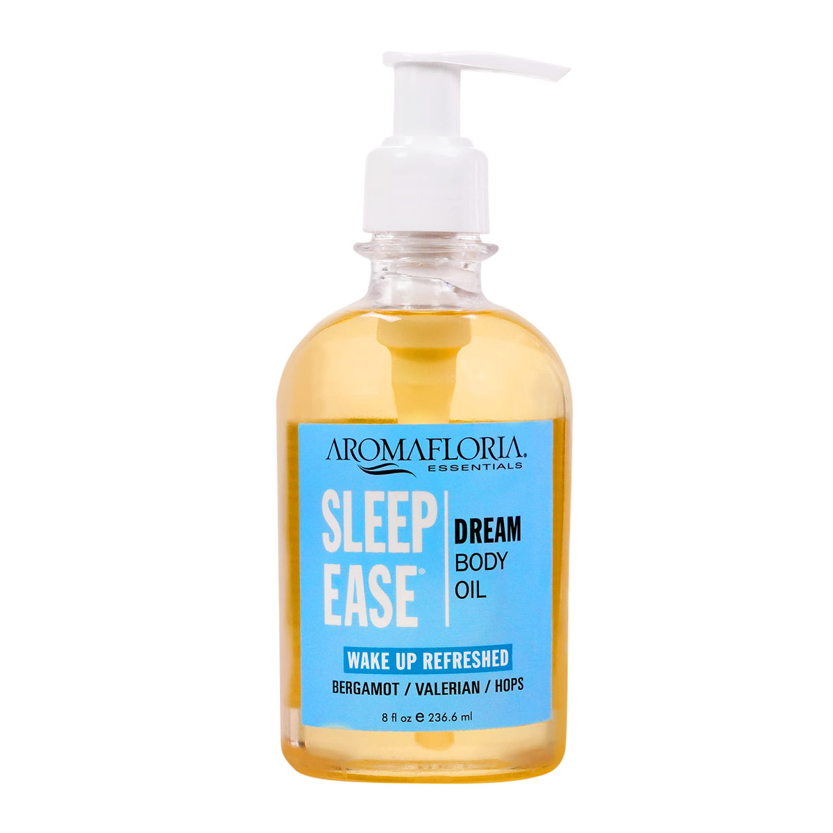 Aromafloria Sleep Ease Dream Body Oil, 8 Fl Oz - Bergamot, Valerian & Hops Massage Oil