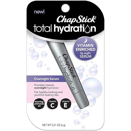 Chapstick Total Hydration Night Lip Serum - Vitamin Enriched Overnight Care, 0.21 Oz