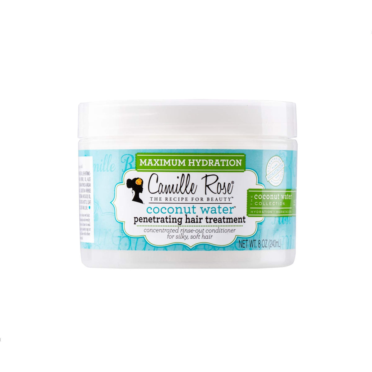 Camille Rose Coconut Water Hair Treatment - 8 Oz, Cranberry, Deep Moisture & Repair