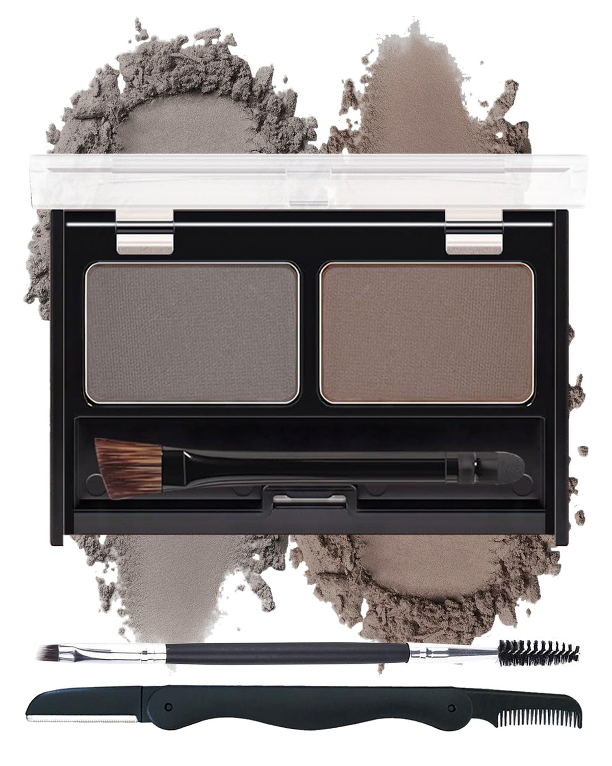 Caedelfly Eyebrow Powder Kit - Waterproof Dual Color Brow Filler & Sculpting Palette - 0.18 Oz