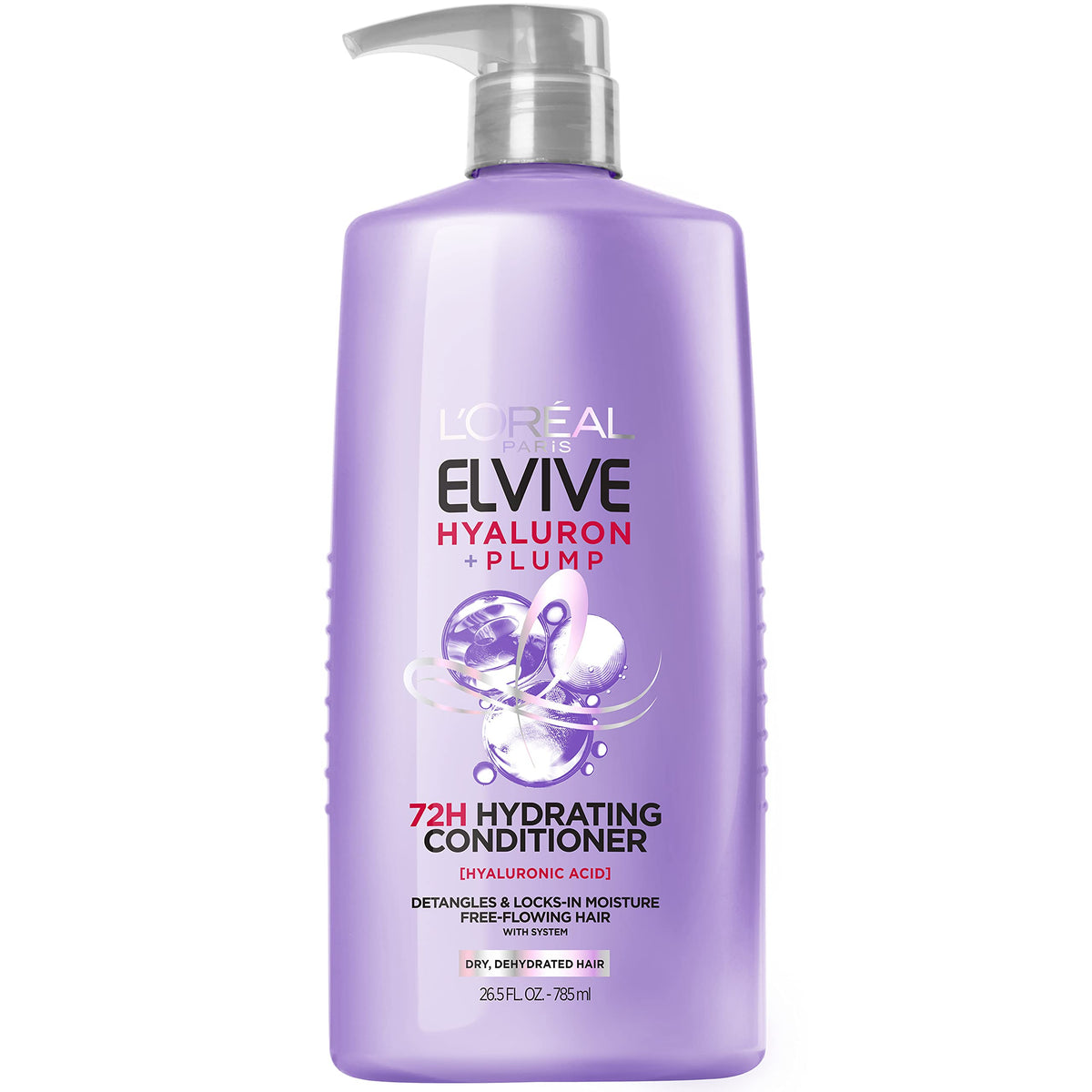 L’Oréal Paris Elvive Hyaluron Plump Conditioner For Dry Hair, 26.5 Fl Oz, Paraben-Free