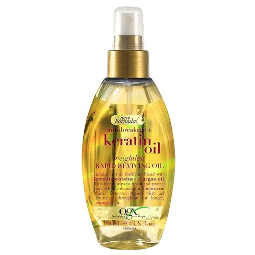 Ogx Anti-Breakage Keratin Hair Oil For Damaged Hair, 3.99 Fl Oz, Strengthening Treatment