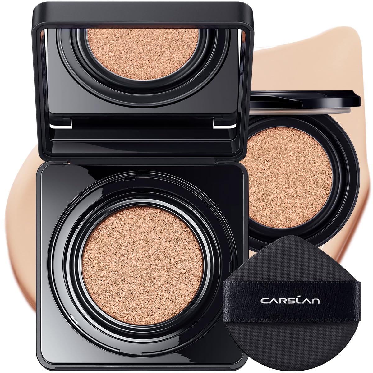 Carslan Black Magnet Cushion Foundation, 0.4Oz - Buildable Coverage, Moisturizing, Long-Lasting Glow