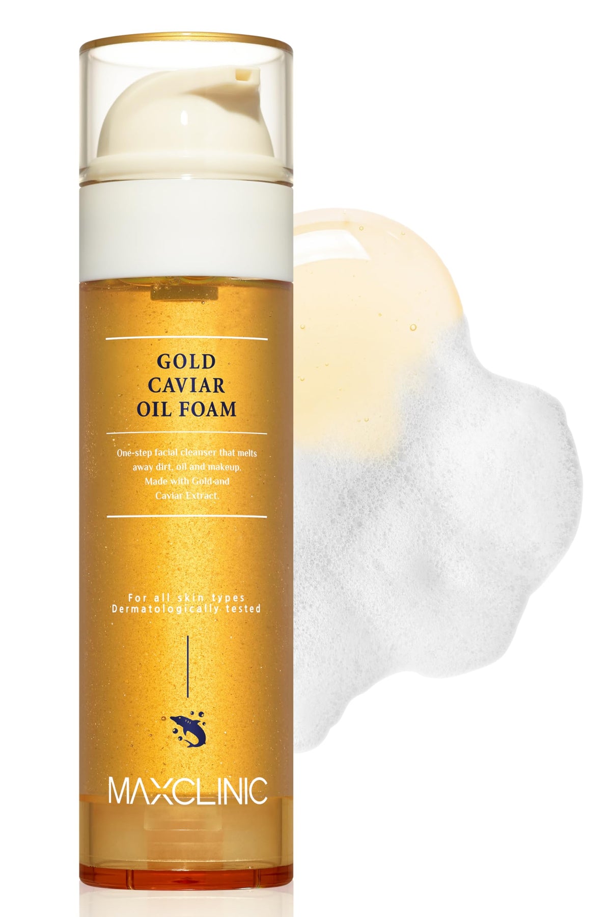 Maxclinic Gold Caviar Oil To Foam - Age-Defying Foaming Facial Cleanser, 3.88 Fl Oz