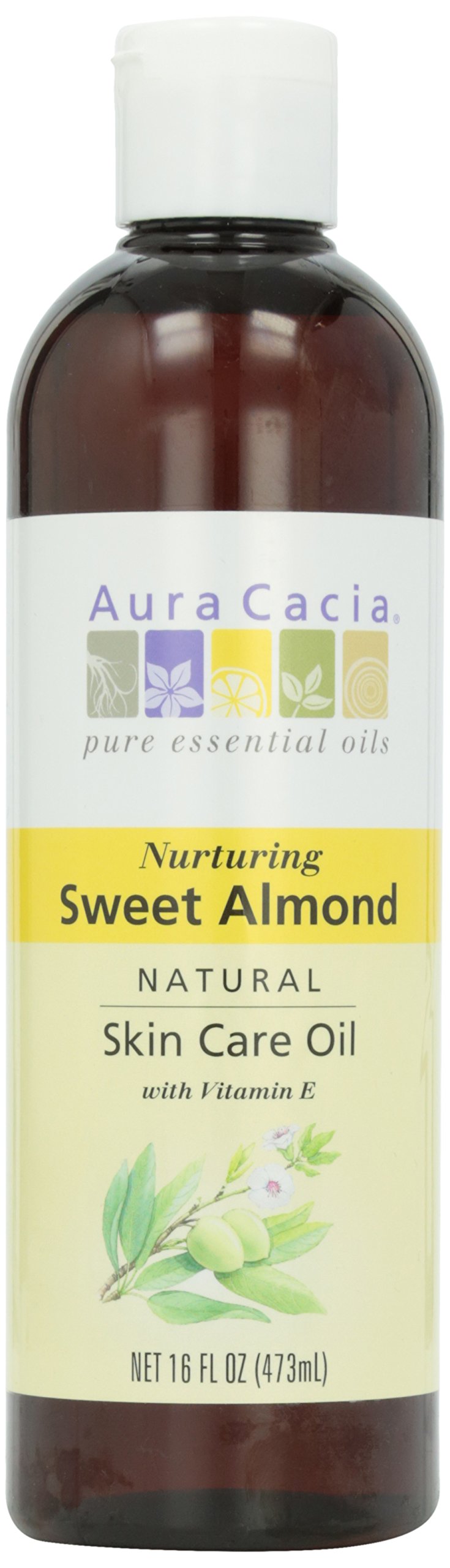 Aura Cacia Sweet Almond Skin Care Oil | 480Ml | Gc/Ms Tested For Purity | Moisturizing Oil