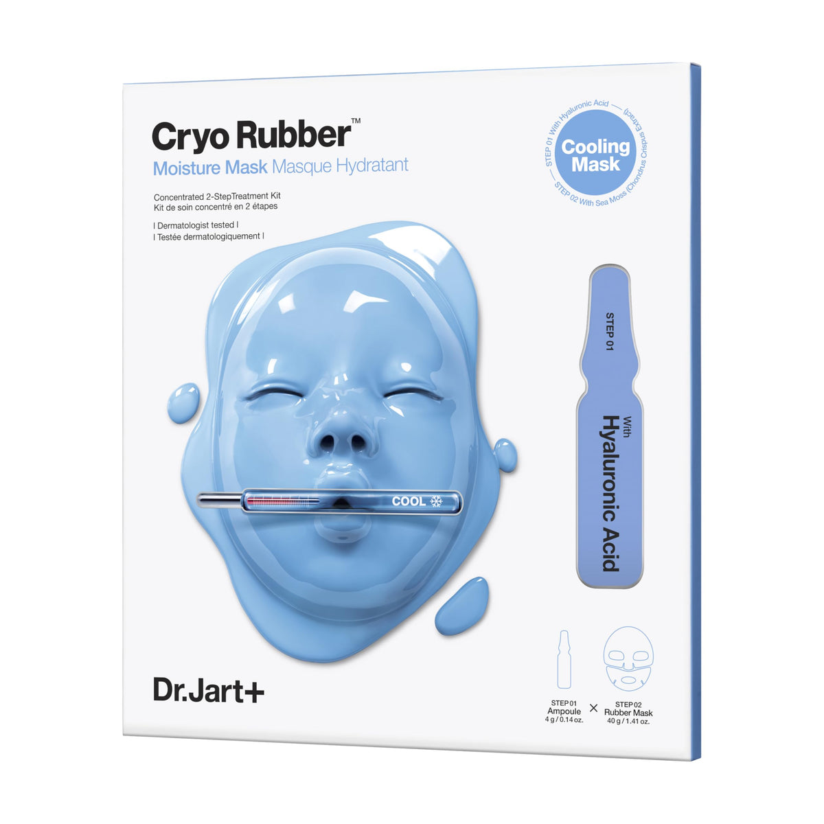 Dr.Jart+ Cryo Rubber Face Mask With Hyaluronic Acid | Korean Skin Care, 1 Count