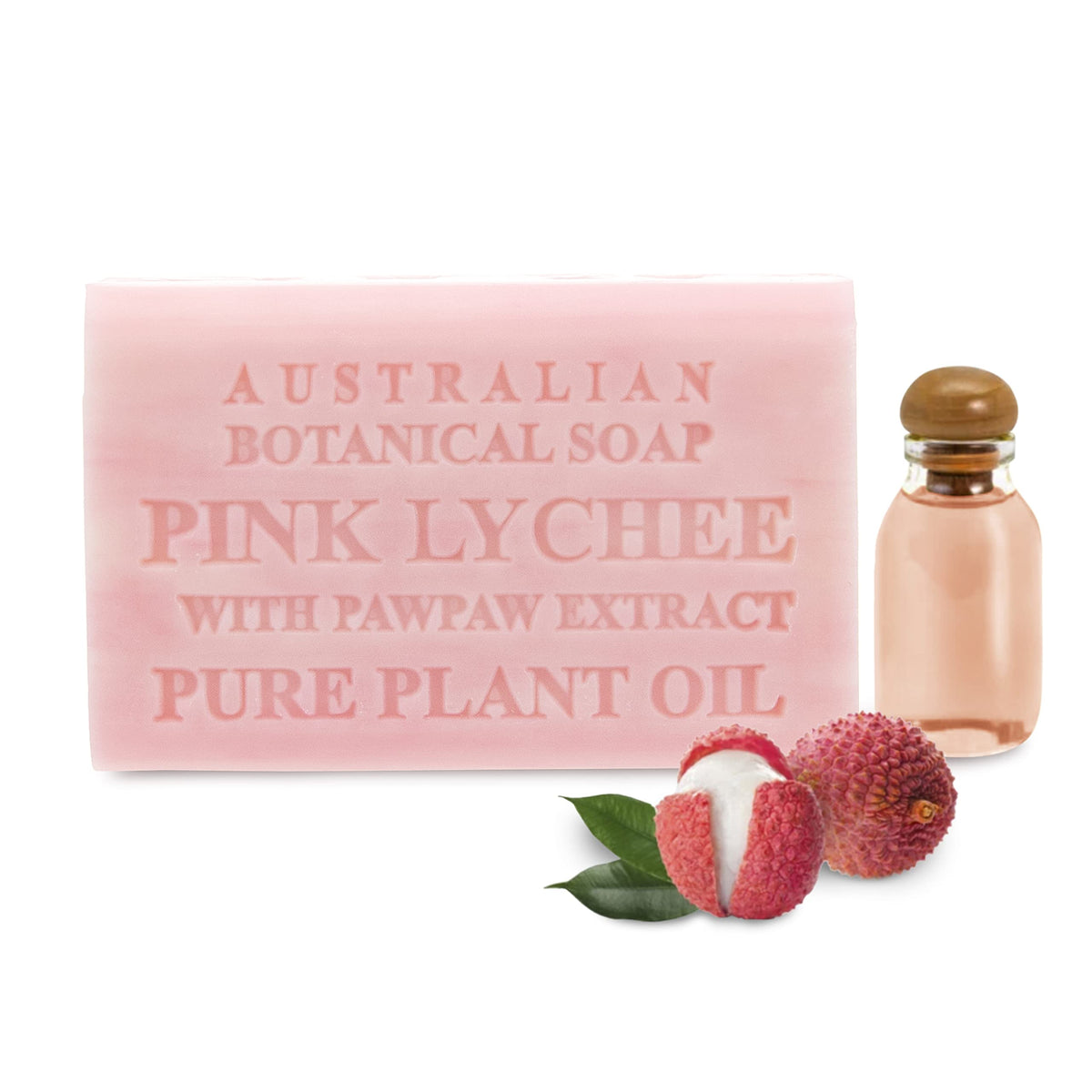 Australian Botanical Soap Pink Lychee & Pawpaw Extract, 6.6 Oz, Shea Butter, All Skin Types