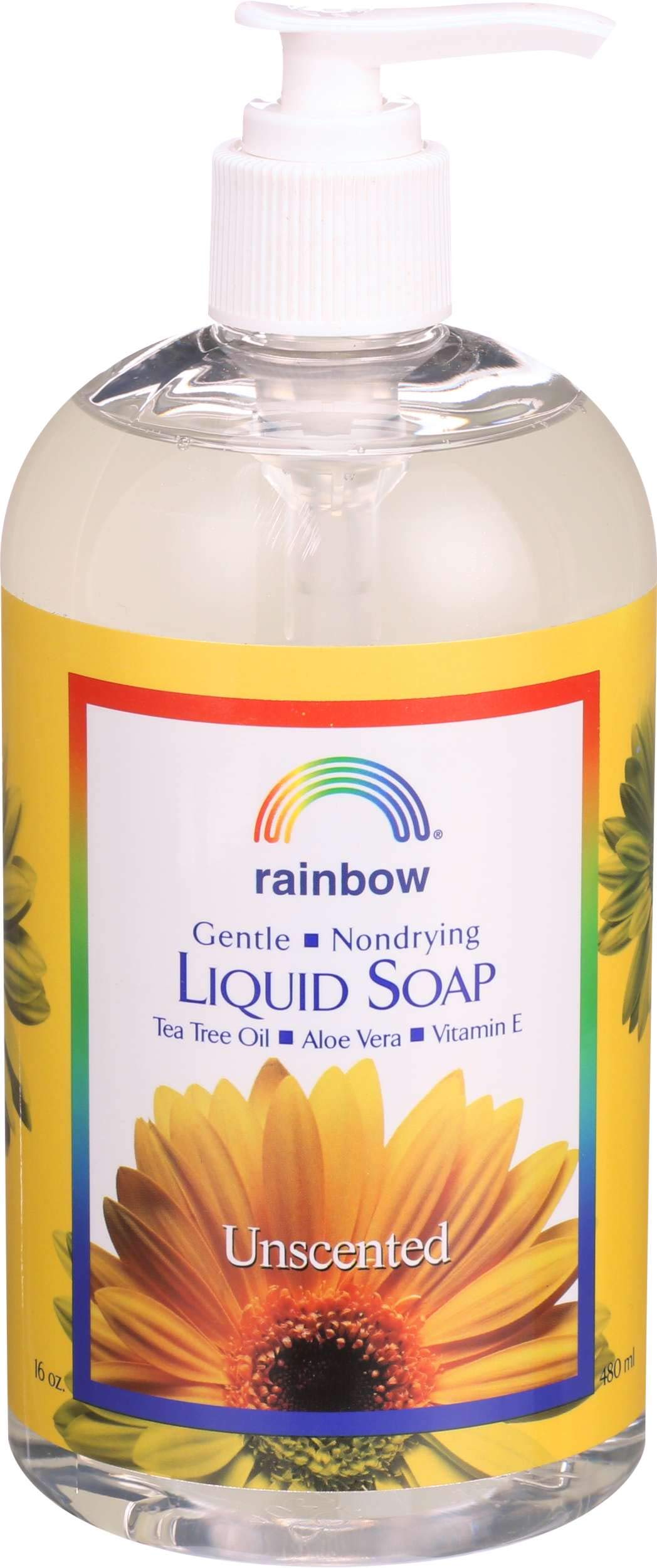 Rainbow Research Liquid Soap, Gentle Unscented, 16 Fl Oz - Nondrying Formula