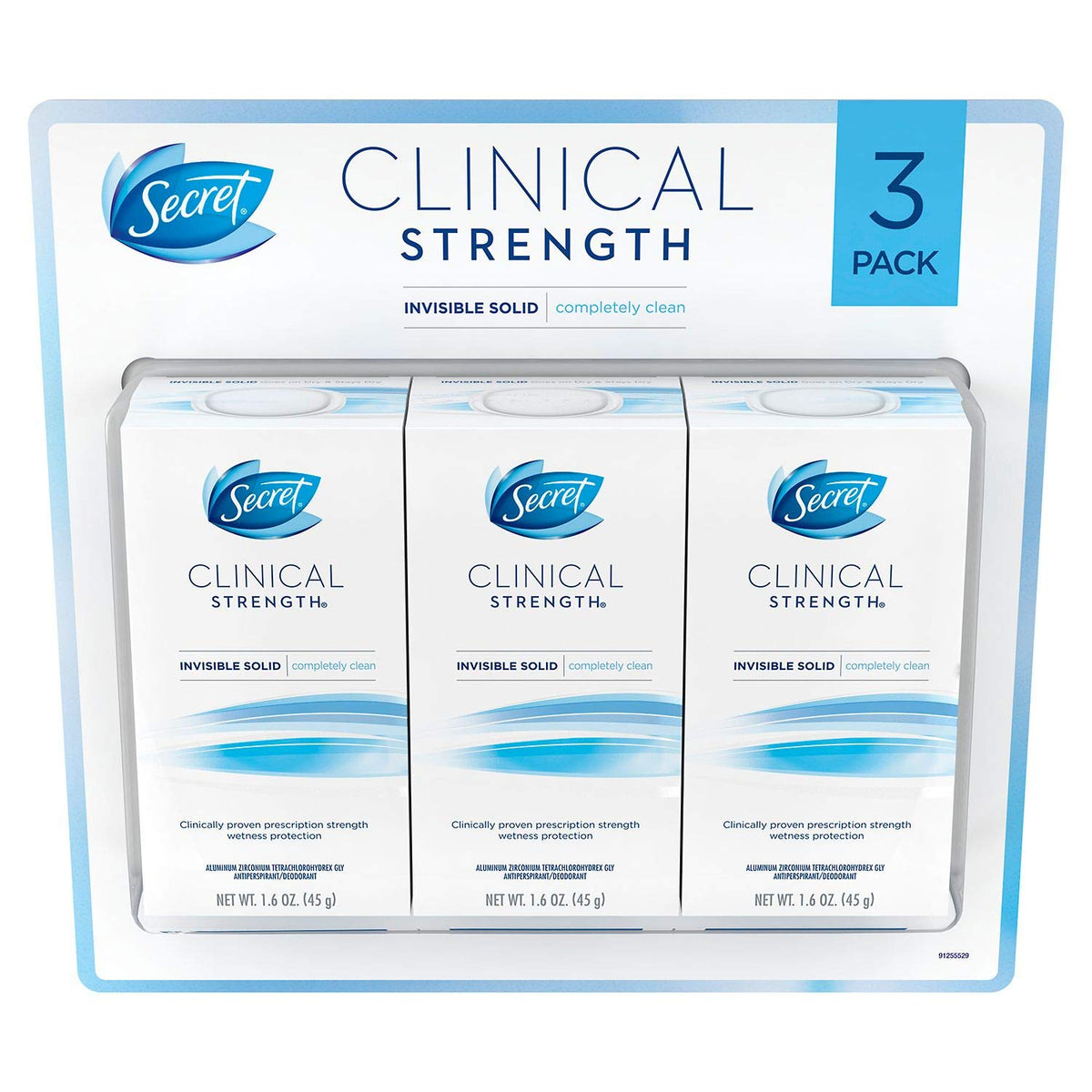 Secret Clinical Completely Clean Deodorant 1.6Oz, 3-Pack - Long-Lasting Protection