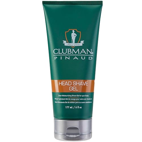 Clubman Head Shave Gel For Men, 6 Fl Oz - Smooth Shaving, Grooming Essentials