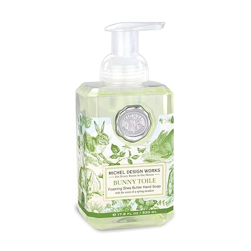 Michel Design Works Foaming Hand Soap, Bunny Toile - 17.8 Fl Oz, Decorative & Fragrant