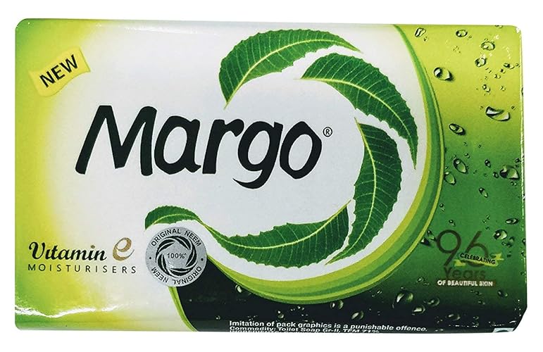 Margo Neem Soap 75G (Pack Of 3) - Natural Skin Care, Gentle Cleansing, Moisturizing