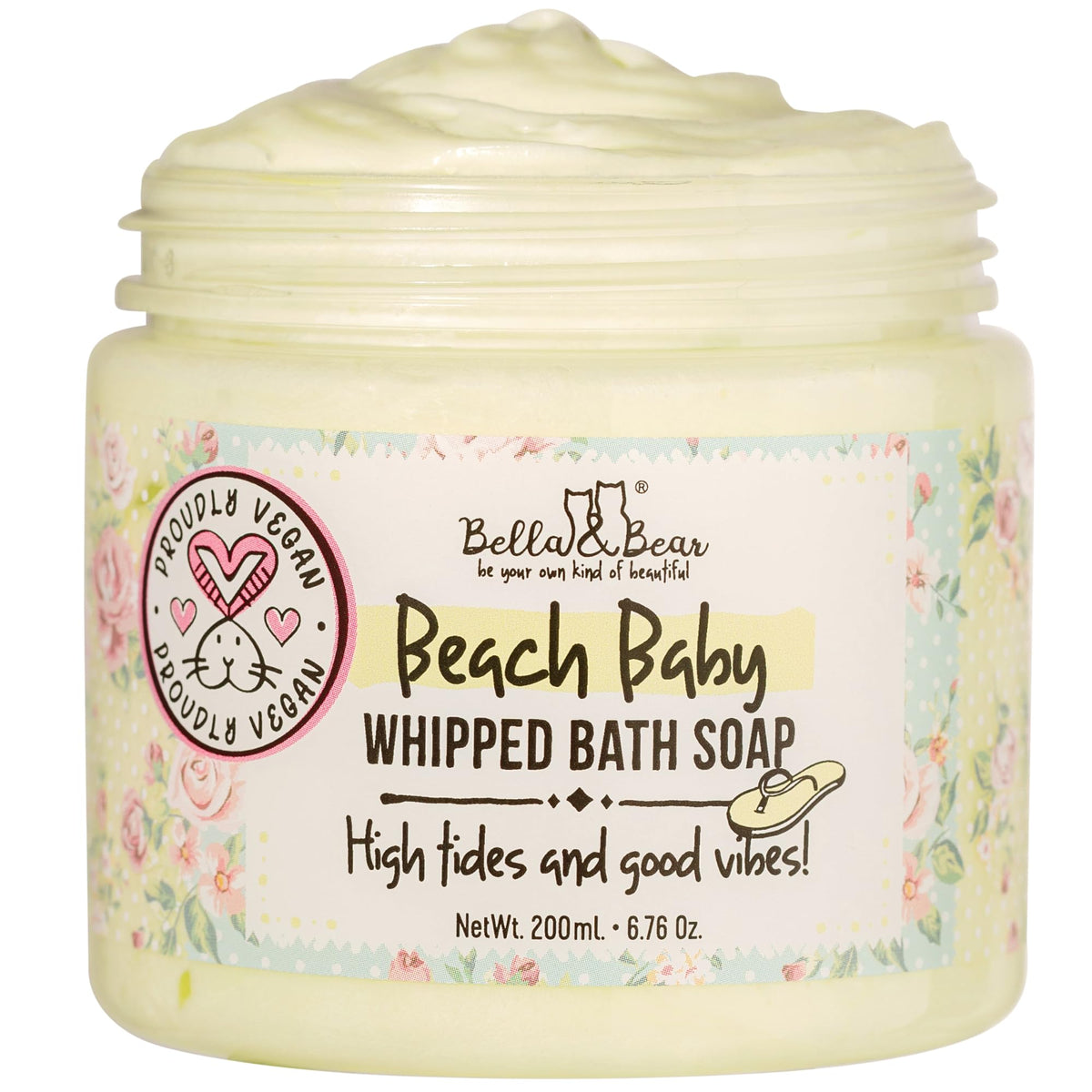 Bella & Bear Beach Baby Whipped Bath Soap - Sls Free, Cruelty-Free Body Wash, 6.7 Oz