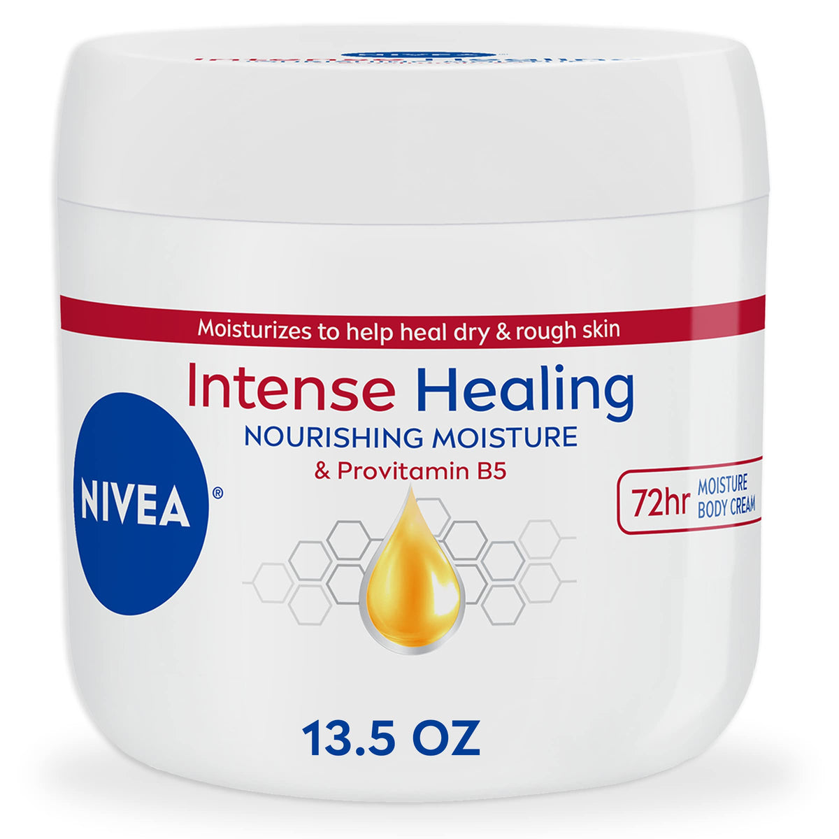 Nivea Intense Healing Cream - Moisturizing Body Cream For Dry Skin, 13.5 Oz Jar