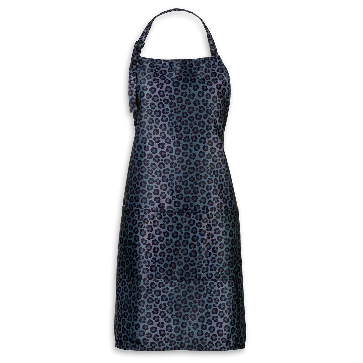 Plum Hill Black Leopard Cosmetology Apron - Waterproof, Bleach Proof, With Pockets For Stylists