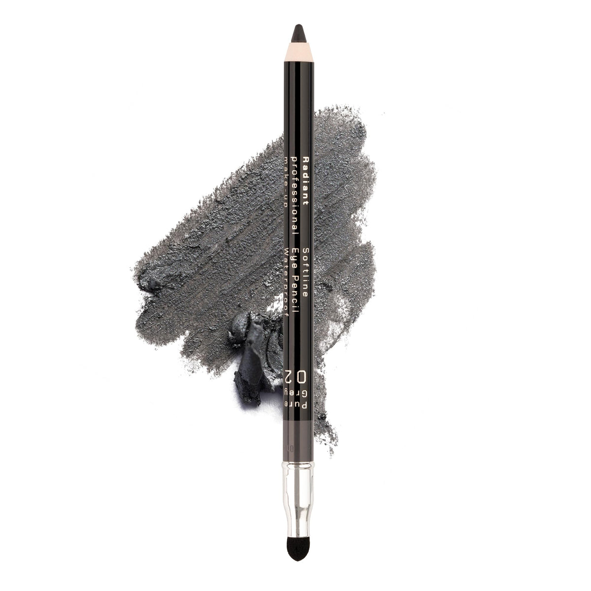 Radiant Professional Waterproof Eyeliner Pencil - Smudge Proof, Long Lasting, Pure Grey (02)