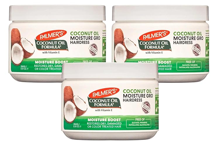 Palmer'S Coconut Oil Formula Moisture Gro Hairdress, 8.8 Oz (Pack Of 3) - Nourishing Hair Care