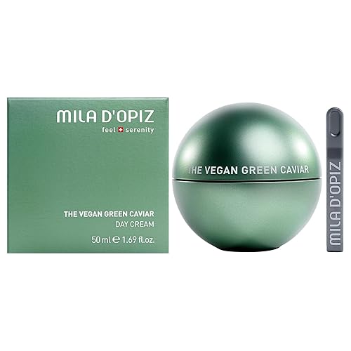 Mila D'Opiz Vegan Green Caviar Day Cream - Deep Hydration Face Moisturizer With Aloe Vera, 1.69