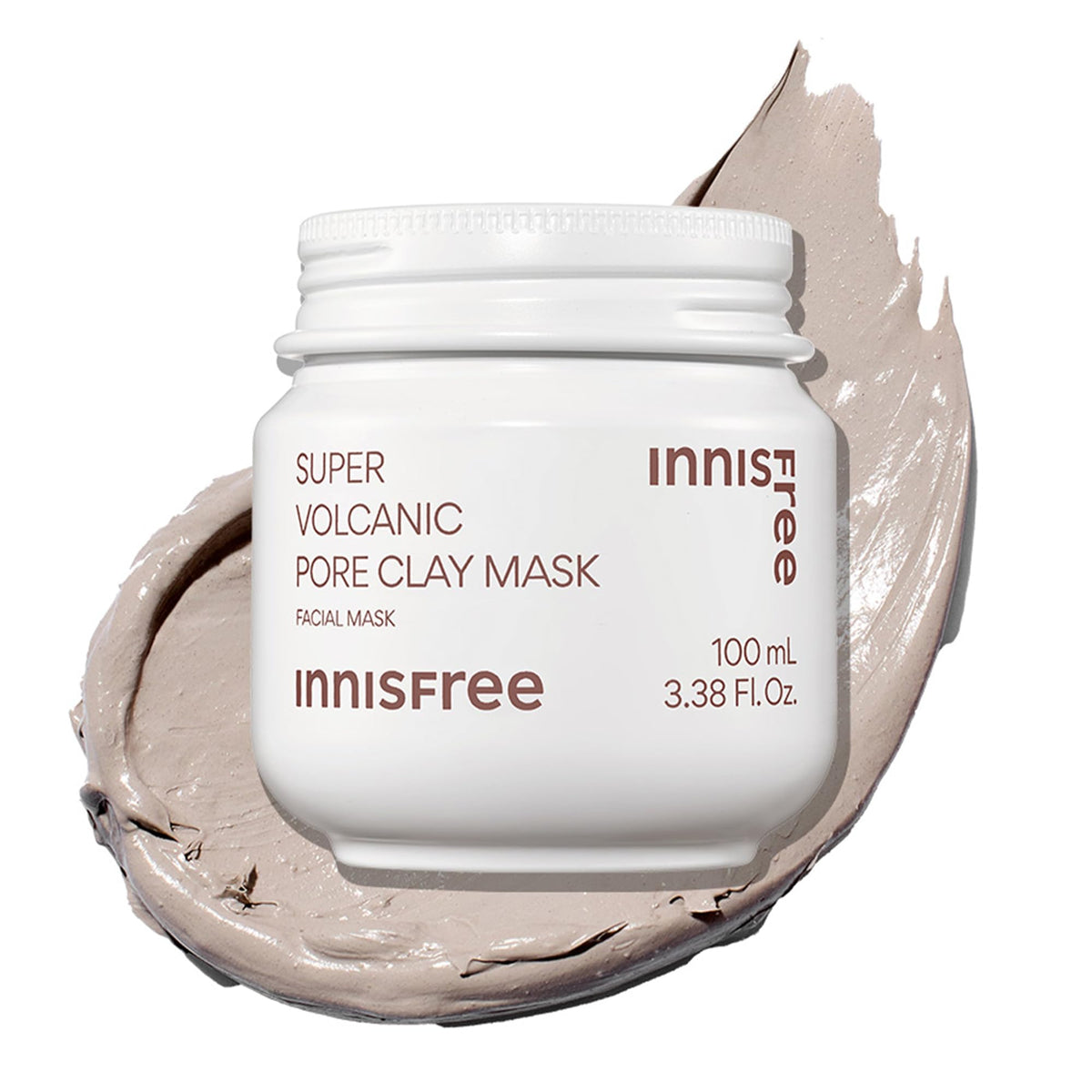 Innisfree Super Volcanic Pore Clay Mask - Korean Pore Clearing With Volcanic Clusters, 3.38 Oz