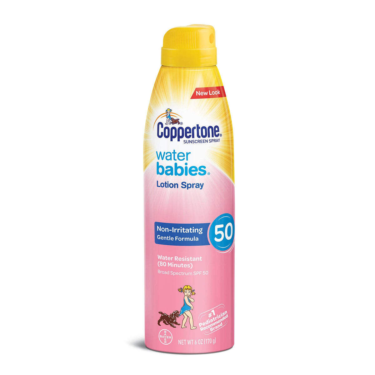 Coppertone Water Babies Sunscreen Spray Spf 50, Pediatrician Recommended, 6 Oz