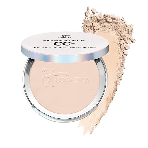 It Cosmetics Cc+ Airbrush Powder Foundation, Buildable Full Coverage, Hydrating, Fair, 0.33 Oz