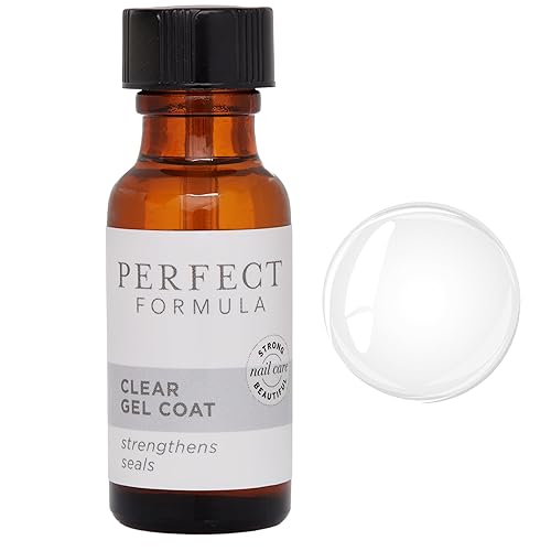 Perfect Formula Clear Gel Coat - Keratin Nail Strengthener & Clear Polish, 0.6 Fl Oz