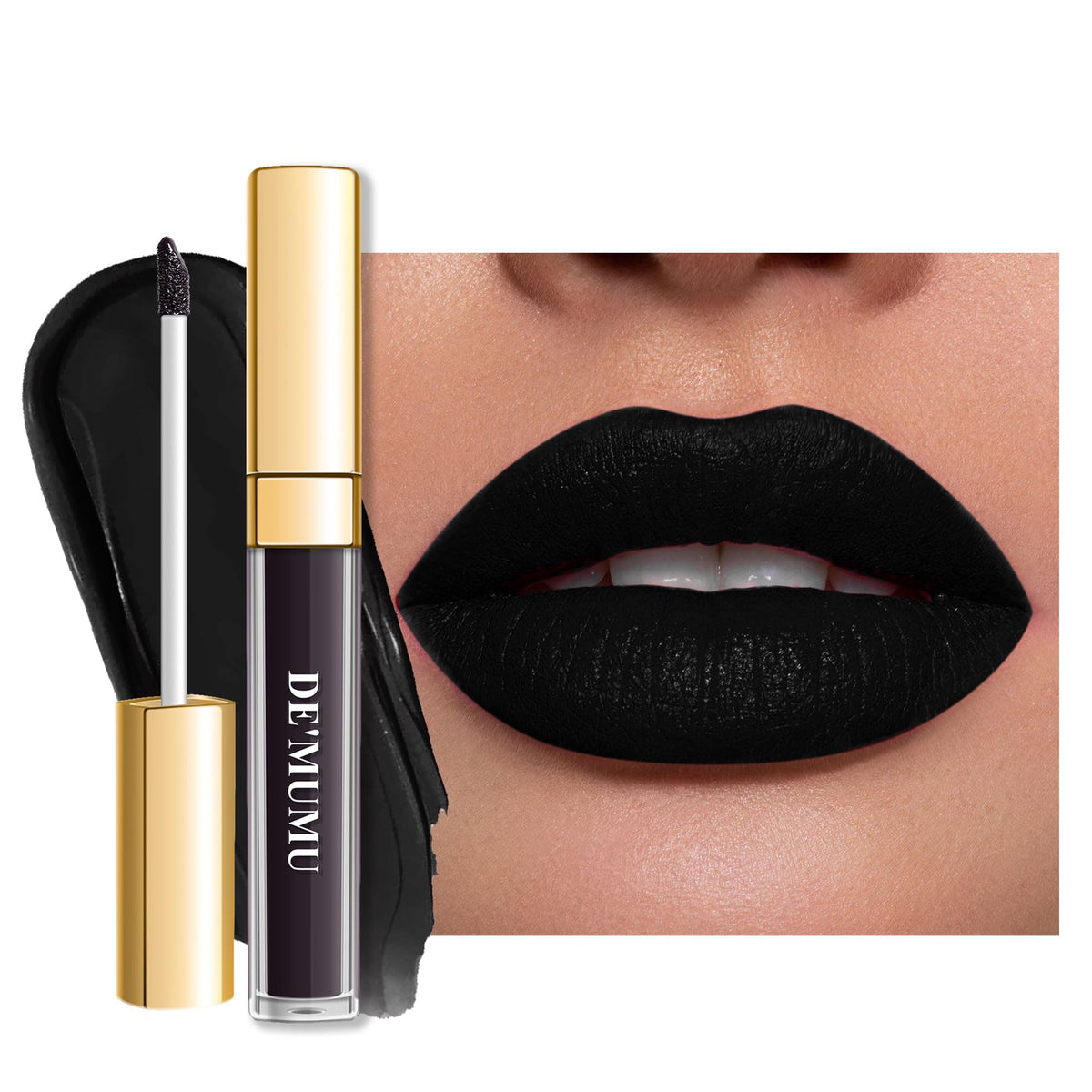 De'Mumu Black Storm Matte Lipstick - Long Lasting, Smudge Proof, Cruelty Free Liquid Lipstick