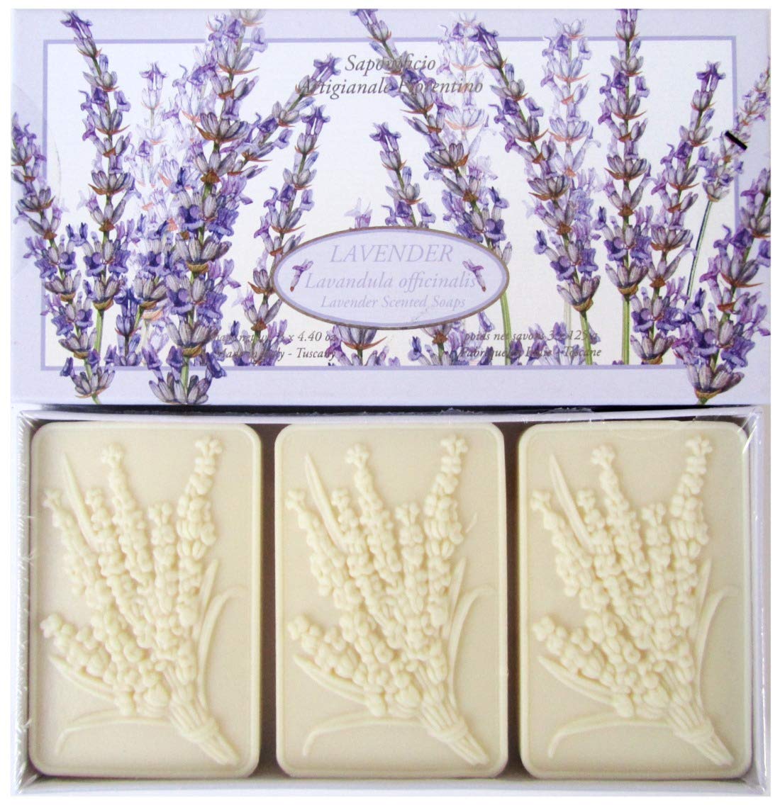 Saponificio Artigianale Fiorentino Lavender Bath Soap - 3 Pack, 4.40 Oz Each