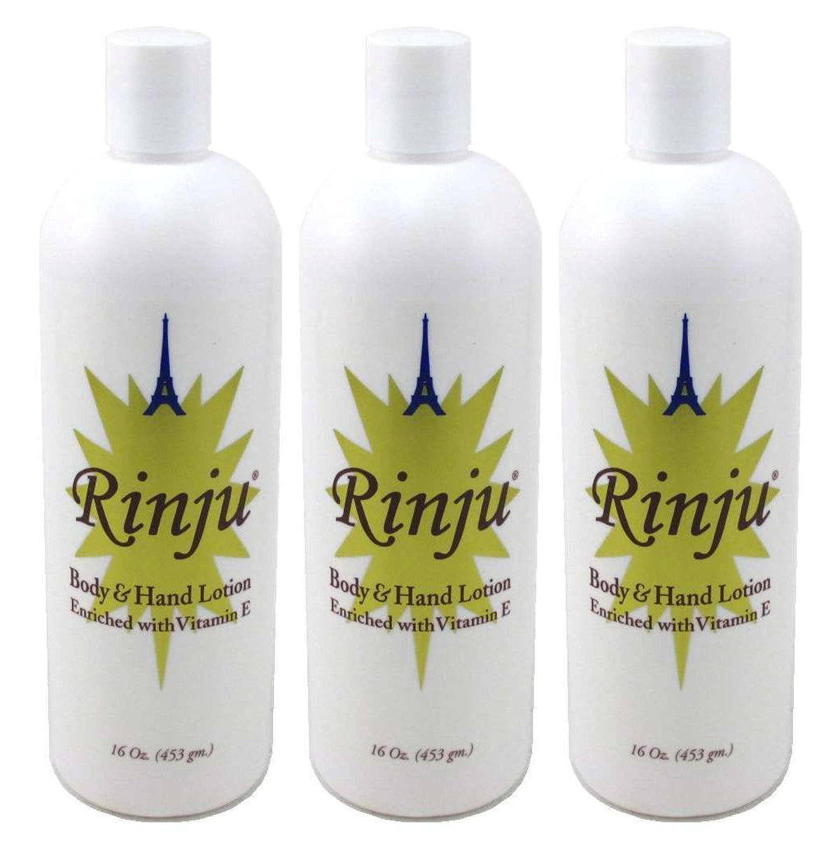 Rinju Body & Hand Lotion - 3 Pack Non-Greasy Cocoa Butter For Extremely Dry Skin - 16 Oz