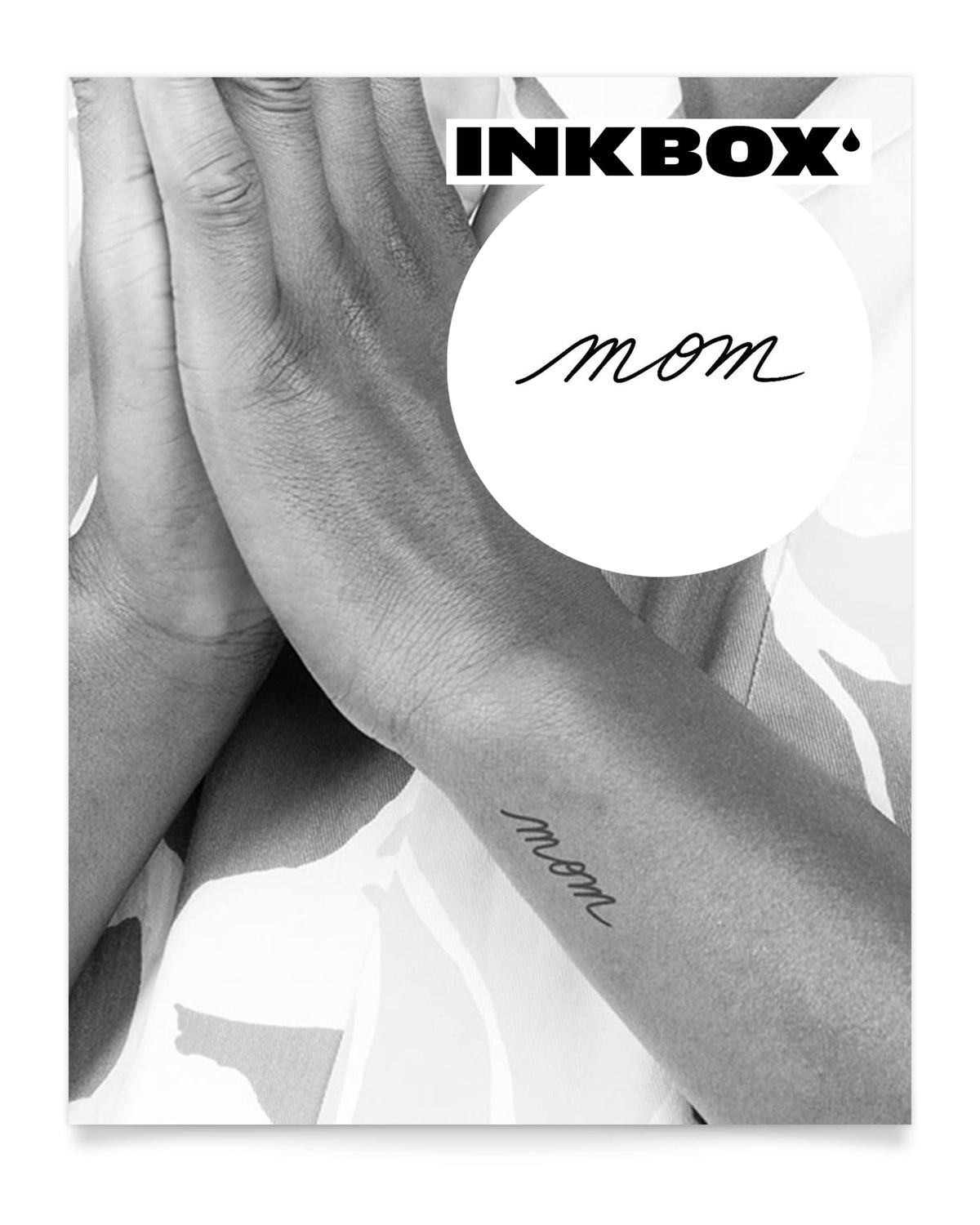 Inkbox Maman Temporary Tattoo - Premium Water-Resistant, Easy Application, Lasts 1-2 Weeks, 2X2