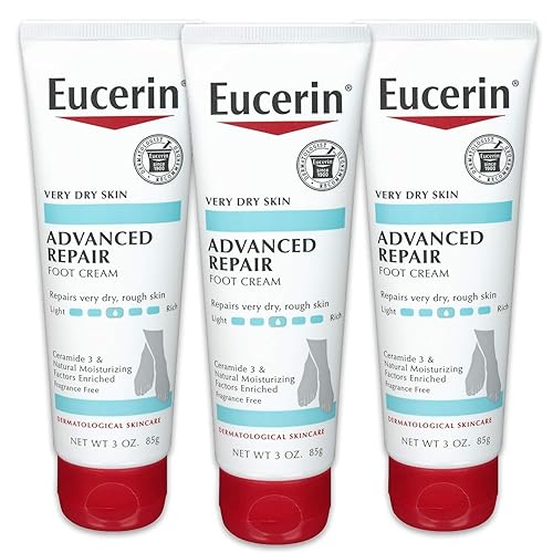 Eucerin Intensive Repair Foot Creme, 3 Ounce (Pack Of 3) - Light Feel, Deep Moisture