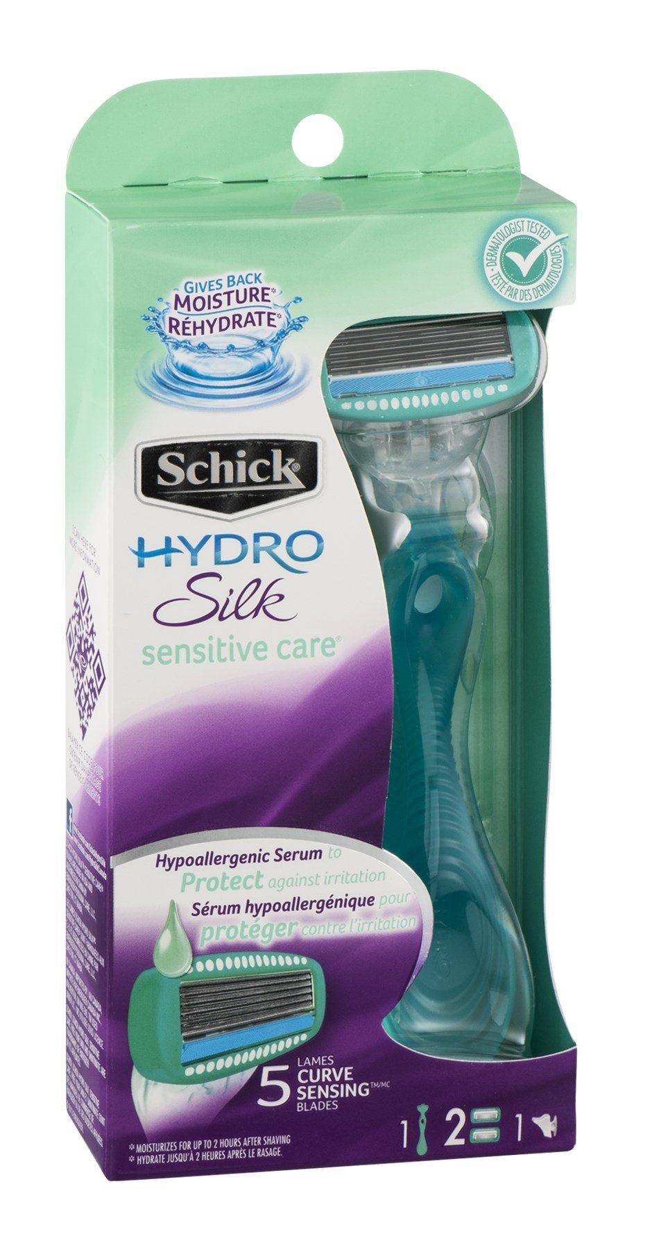 Schick Hydro Silk Sensitive Razor - 2 Pack For Smooth, Irritation-Free Shaving