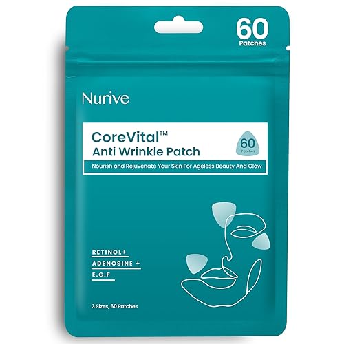 Nurive Advanced Wrinkle Patches 60Ct - Invisible Overnight Treatment With Retinol & Collagen