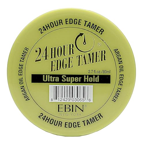 EBIN NEW YORK 24 Hour Edge Tamer Gel with Argan & Castor Oil, Ultra Hold, 2.7 fl.