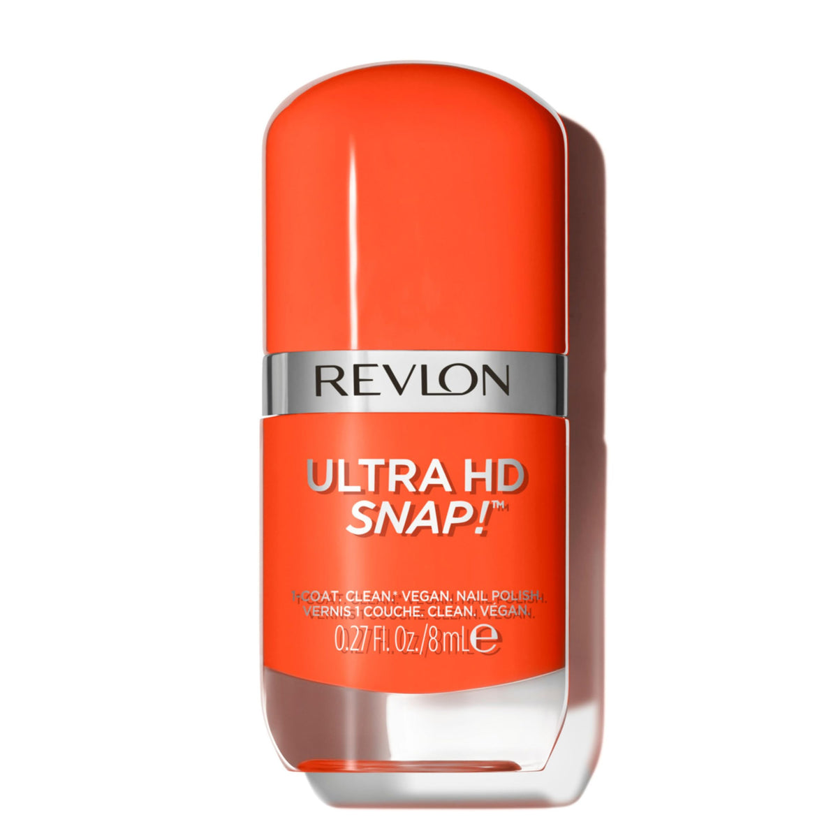 Revlon Ultra Hd Snap Nail Polish, 007 Hot Stuff, Vegan, No Base/Top Coat, 0.27 Fl Oz