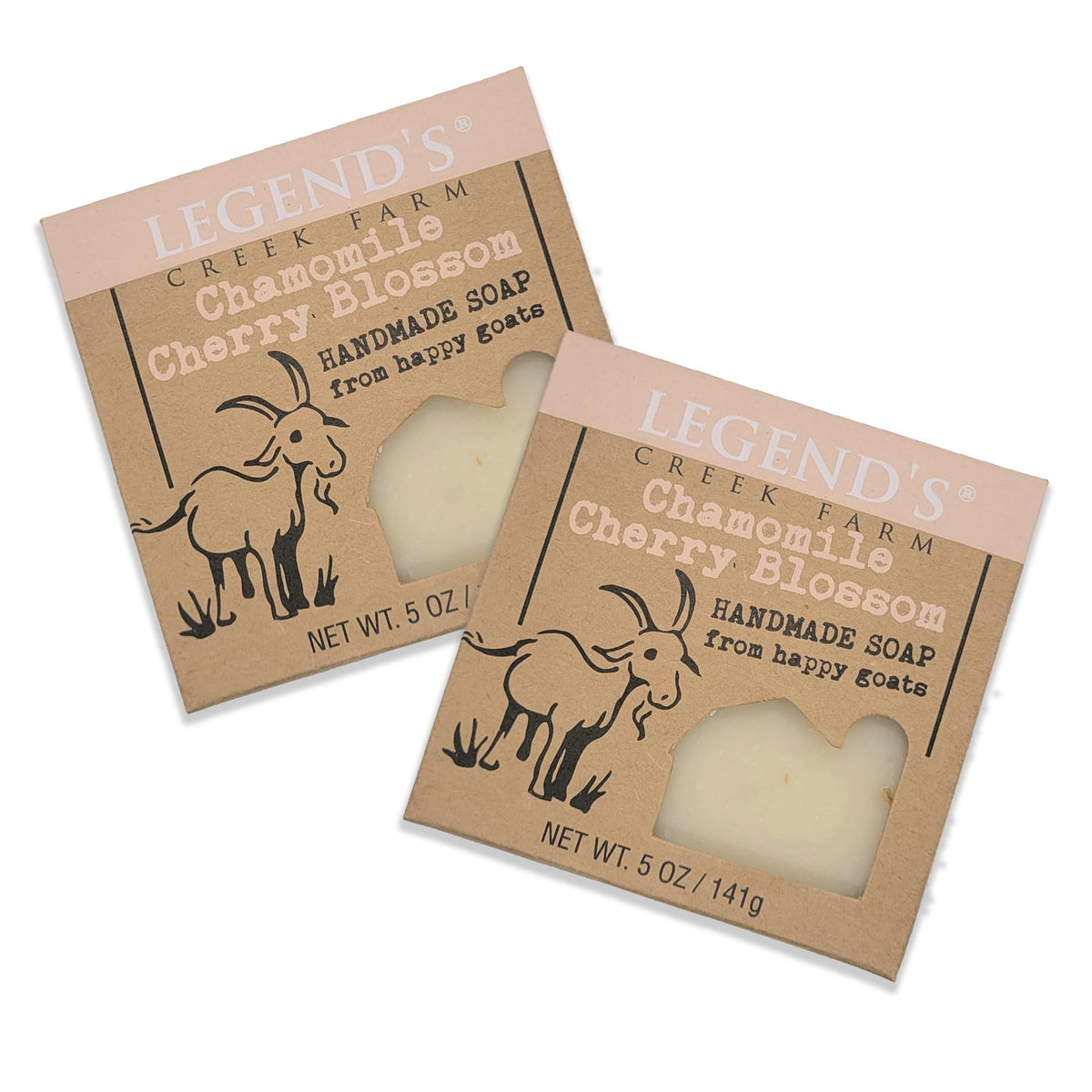 Legend'S Creek Goat Milk Soap - 5 Oz Moisturizing Bar For Sensitive Skin (Chamomile Cherry Blossom)