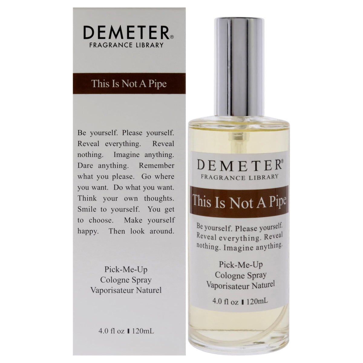 DEMETER Cologne Spray - This is not A Pipe, 4 Ounce, Unique Scent, Long-lasting Fragrance, Perfect for Daily Wear