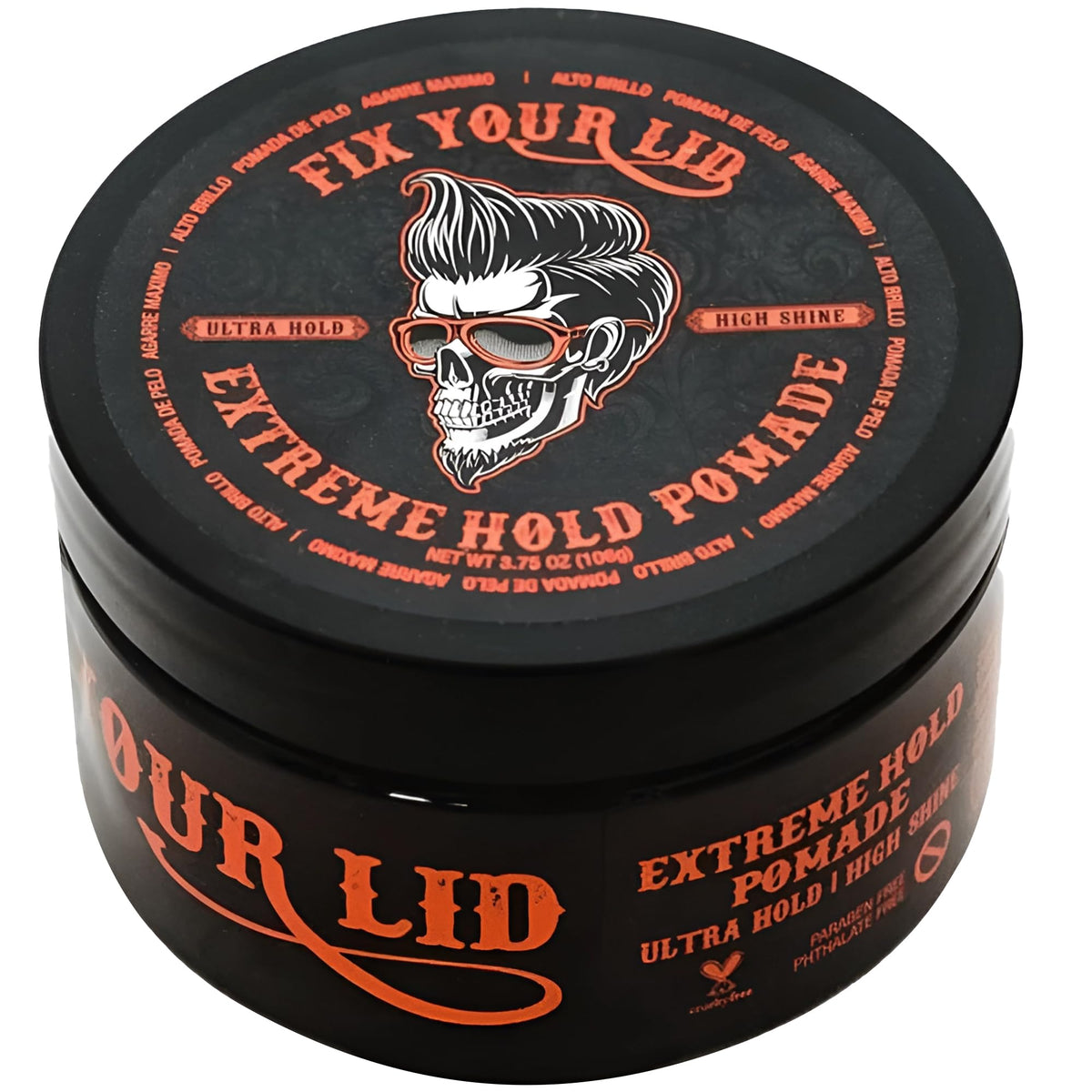 Fix Your Lid Extreme Hold Pomade For Men - High Shine Water-Based Hair Gel, 3.75 Oz