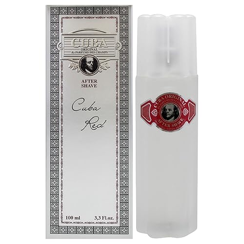 Cuba Red After Shave For Men, 3.4 Oz - Cranberry Scent, Refreshing Fragrance