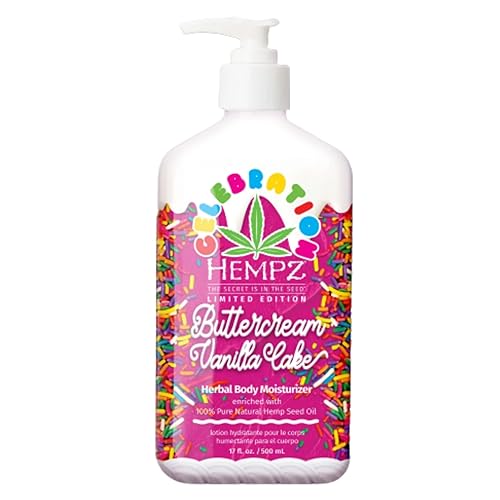 Hempz Body Lotion - Buttercream Vanilla Cake, Limited Edition, 17 Fl Oz, Moisturizing Cream